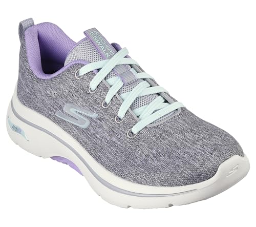 Skechers Damen GO Walk Arch FIT 2.0 Vivid Sunset Sneaker, Gray, 37.5 EU von Skechers