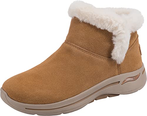 Skechers Damen Go Walk Arch Fit Cherish Sneaker, Chestnut Suede, 38 EU von Skechers