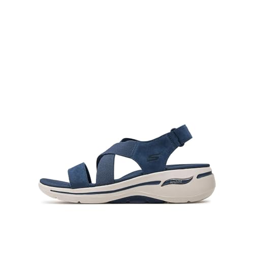 Skechers Damen GO Walk Arch FIT Treasured Sneaker, Navy Textile, 36 EU von Skechers