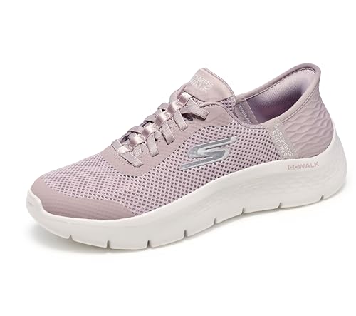 Skechers Damen Go Walk Flex Grand Entry Sneakers, Mauve Textile Trim, 40 EU von Skechers