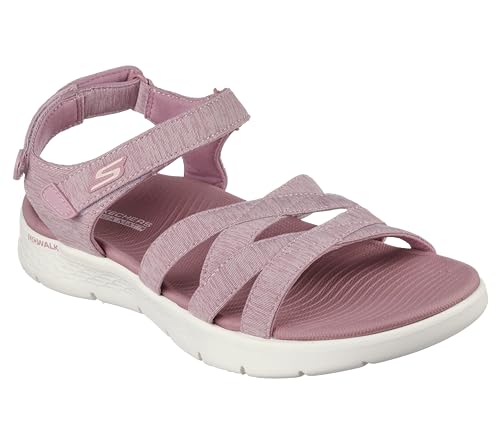 Skechers Damen GO Walk Flex Sandale Sunshine, Mauve Textile, 43 EU von Skechers