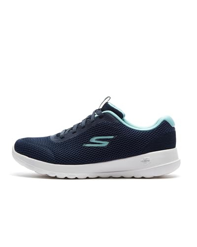 Skechers Damen Go Walk Joy Light Motion Sneaker, Navy Textile Aqua Trim, 37 EU von Skechers