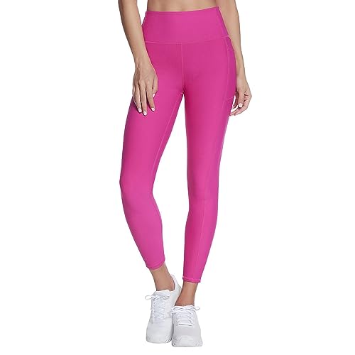 Skechers Damen GOFLEX Rib FL HW Legging Jogginghose Damen, Pink, von Skechers