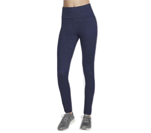 Skechers Damen GOSTRETCH Diamond Brushed FL HW Legging Jogginghose Damen, Navy, von Skechers