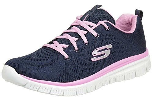 Skechers Damen Graceful Get Connected Sneaker,Navy Hot Pink, 38.5 EU von Skechers