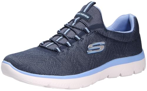 Skechers Damen Training Shoes, Marineblauer Netzbesatz, 39 EU von Skechers