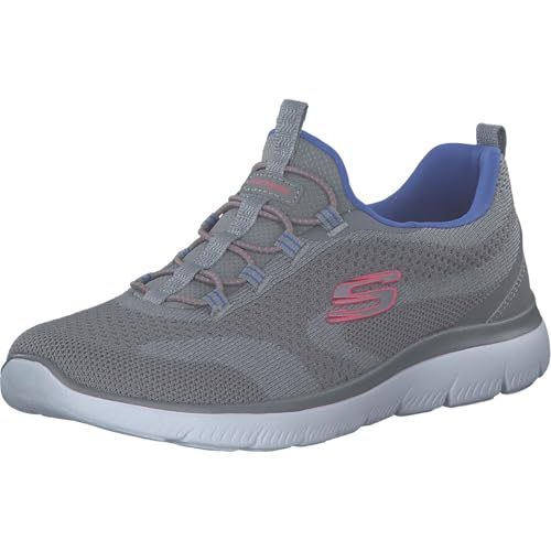 Skechers Damen Summits New Nature, Grey Knit/Neon Pink & Purple Trim, 36.5 EU von Skechers