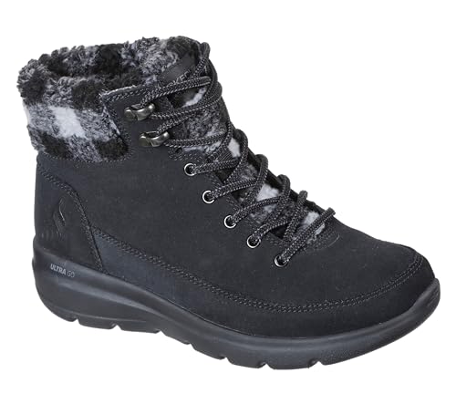Skechers Damen Glacial Ultra-Timber Mode-Stiefel, schwarz grau, 37.5 EU von Skechers