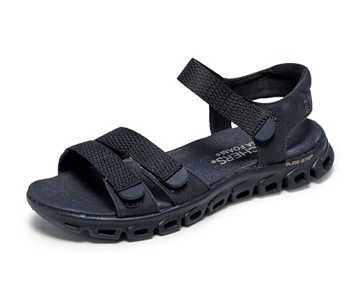 Skechers Damen Glide-Step-Count on Me Sportsandale, Schwarz/Schwarz, 36 EU von Skechers