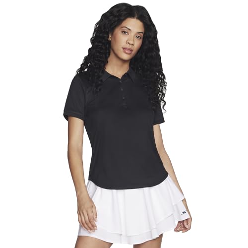 Skechers Damen Go Dri Swift Club Polo Polohemd, Schwarz, 3X-Groß von Skechers