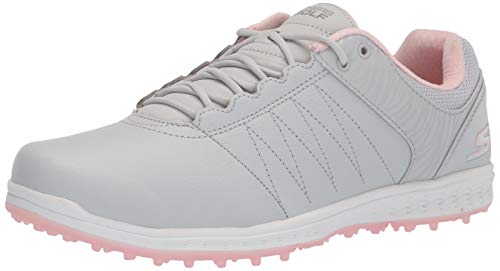 Skechers Damen Go Golf Pivot Spikeless Golfschuh Sneaker, Hellgrau/Rosa, 37.5 EU von Skechers