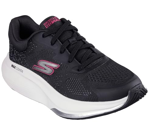 Skechers Damen Go Max Walker VEA Sneaker, Black Textile/White Trim, 41 EU von Skechers