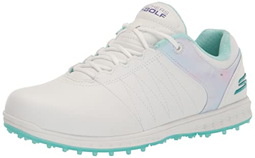Skechers Damen Go Pivot Spikeless Golf Shoe Sneaker, Weiß/Multi Splash Print, 40 EU von Skechers