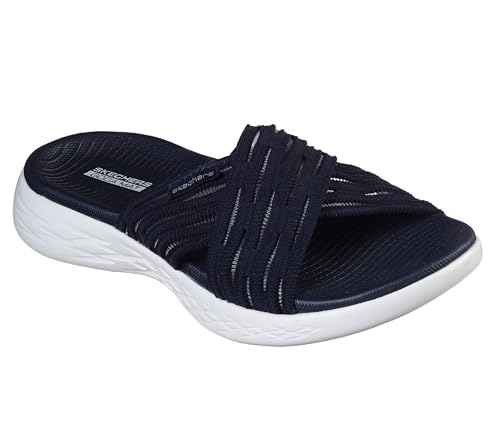 Skechers Damen Go Run 600-Sunrise Schiebe-Sandalen, Navy, 42 EU von Skechers