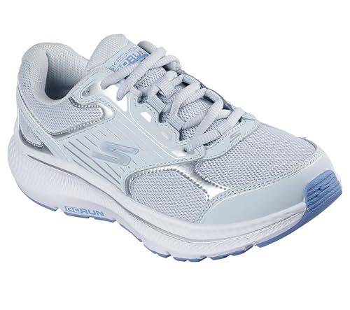 Skechers Damen Go Run Consistent 2.0 Advantage Sneaker, Light Blue Leather/Silver Trim, 39.5 EU Skechers Damen Go Run Consistent 2.0 Advantage Sneaker, Light Blue Leather/Silver Trim, 39.5 EU von Skechers