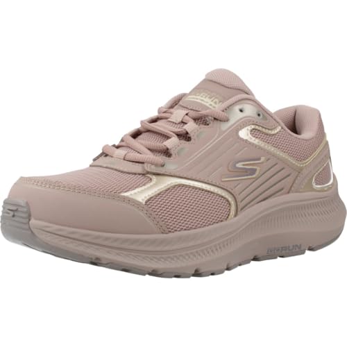 Skechers Damen Go Run Consistent 2.0 Vorteil Sneaker, Hellbraunes Leder mit goldfarbenem Rand, 39 EU von Skechers