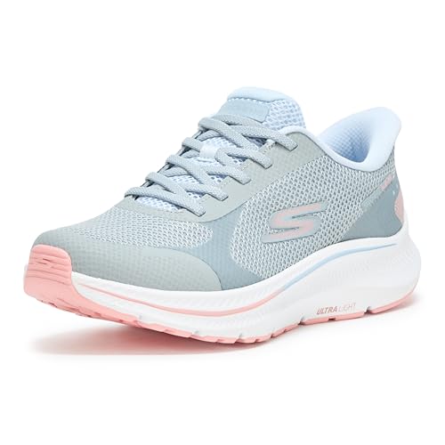 Skechers Damen Go Run Consistent 2.0 Captiva Sneaker, Gray Textile/Lt.Blue Trim, 35 EU von Skechers