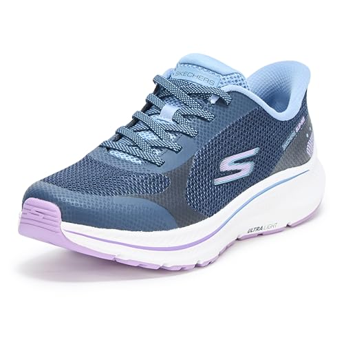 Skechers Damen Go Run Consistent 2.0 Captiva Sneaker, Navy Textile/Lavender Trim, 38.5 EU Skechers Damen Go Run Consistent 2.0 Captiva Sneaker, Navy Textile/Lavender Trim, 38.5 EU von Skechers