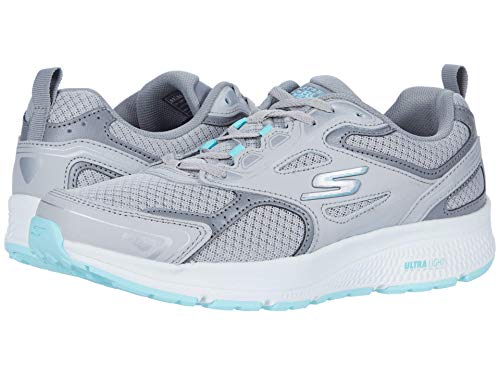 Skechers Damen Go Run Consistent Sneaker, Grau Türkis, 37.5 EU Weit von Skechers