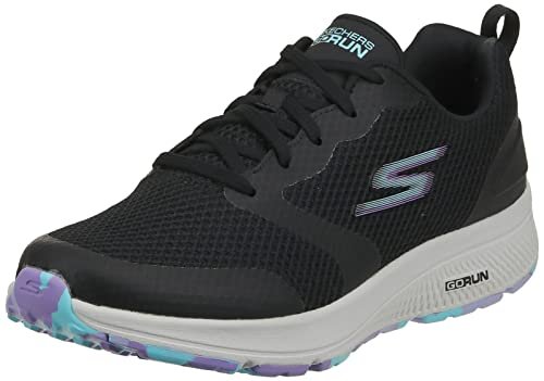 Skechers Damen Go Run Konsistent Ausdauer Sneaker, Schwarzer Textil-Lavendelrand, 38 EU von Skechers