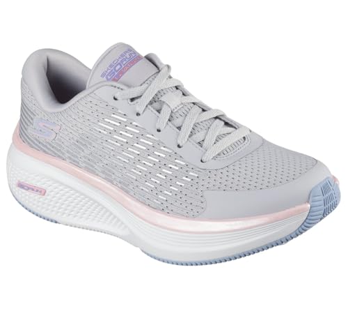 Skechers Damen Go Run Elevate 2.0 Badric Sneaker, Gray Textile/Pink Trim, 39 EU von Skechers