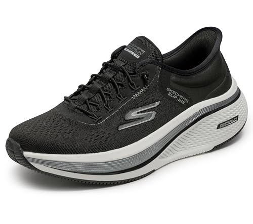 Skechers Damen Go Run Elevate 2.0 Banyan Sneaker, Black Textile/White Trim, 41 EU von Skechers