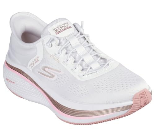 Skechers Damen Running Shoes, White Textile/Pink Trim, 38 EU von Skechers