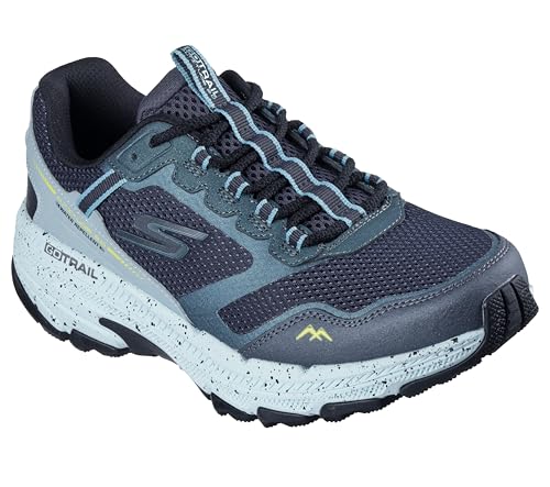 Skechers Damen Go Run Trail Altitude 2.0 Ravine Sneaker, Navy Leather/Aqua Trim, 41 EU von Skechers
