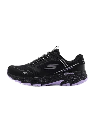 Skechers Damen Go Run Trail Altitude 2.0 Ravine Sneaker, Black Leather/Lavender Trim, 37 EU von Skechers