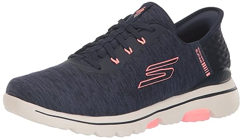 Skechers Damen Go Walk 5 Relaxed Fit Slip-in Golfschuh, Marineblau/Pink, 36.5 EU von Skechers