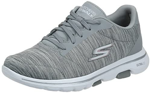 Skechers Damen Go Walk 5-True Sneaker, (Gray Textile/Trim Gry), 42 EU von Skechers