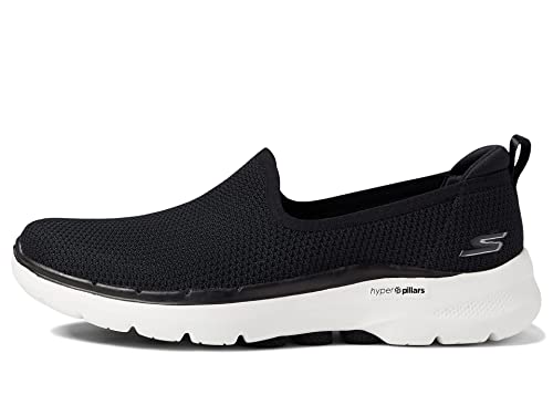 Skechers Damen Go Walk 6-Clear Virtue Sneaker, Schwarz/Weiß, 35.5 EU von Skechers