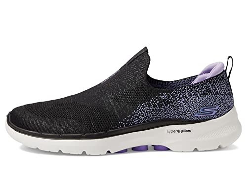 Skechers Damen Go Walk 6 – Glimmerend Sneaker, Schwarz/Lavender, 38.5 EU von Skechers