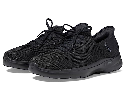 Skechers Damen Go Walk 6 Slip-Ins-Lovely Day Sneaker, Schwarz, 38.5 EU von Skechers