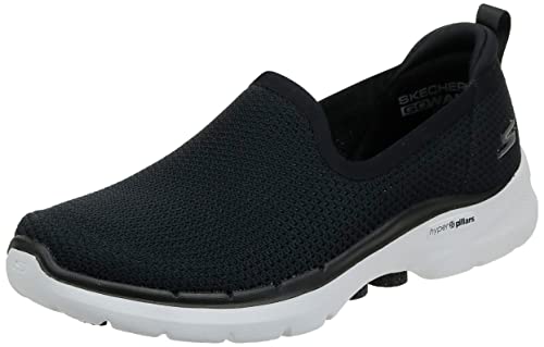 Skechers Damen Go Walk 6-Clear Virtue Sneaker, Schwarz/Weiß, 35.5 EU von Skechers