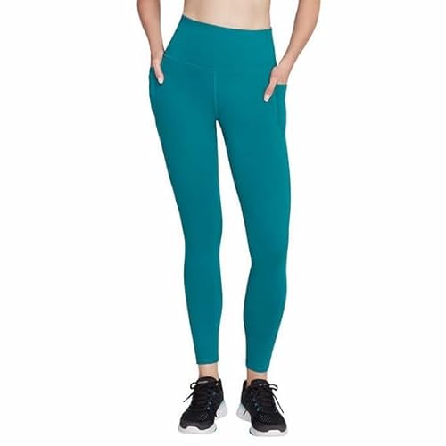 Skechers Damen Go Walk 7/8 Leggings mit hoher Taille, Blau Grün, Groß von Skechers