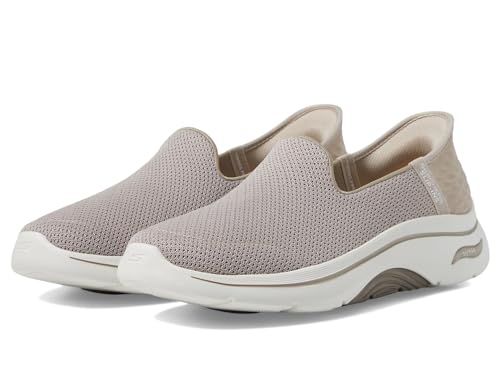 Skechers Damen Go Walk Arch Fit 2.0 Delara Hands Free Slip-Ins Sneaker, Taupe, 43 EU von Skechers