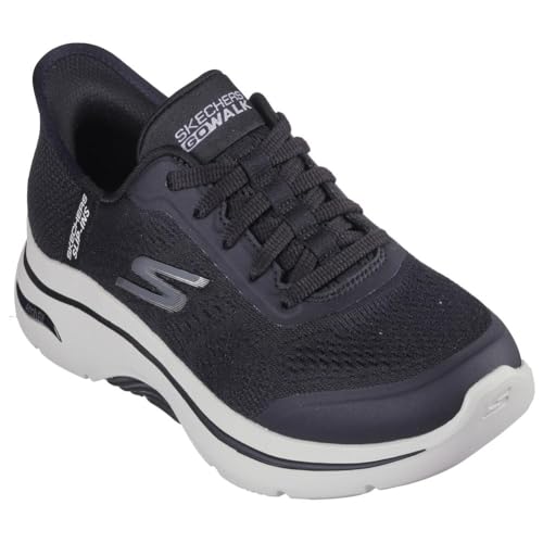 Skechers Damen Go Walk Arch Fit 2.0 Valencia Hands Free Slip-ins Sneaker, Schwarz/Weiß, 37 EU von Skechers