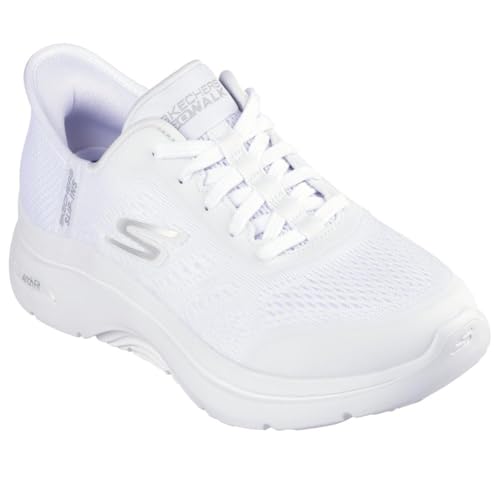 Skechers Damen Go Walk Arch Fit 2.0 Valencia Sneaker, White Textile/Trim, 37.5 EU von Skechers