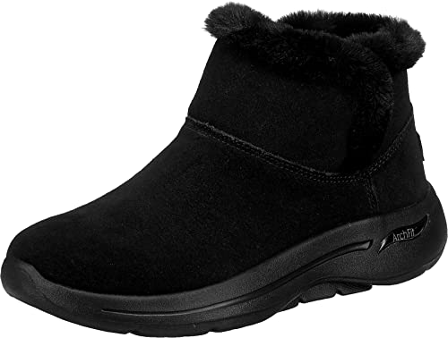 Skechers Damen Go Walk Arch Fit Cherish Sneaker, Black Suede, 41 EU von Skechers