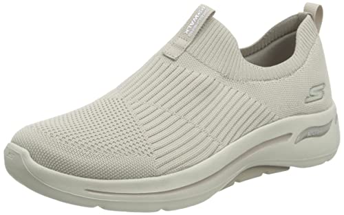 Skechers Damen Go Walk Arch Fit Sneaker, Taupe Textilbesatz, 36 EU von Skechers