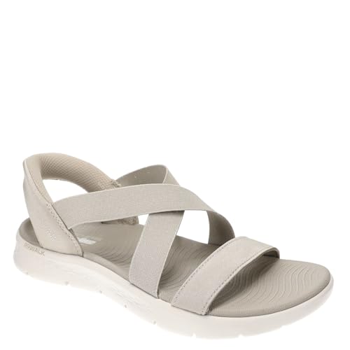 Skechers Damen Go Walk Flex Glimmer Up Hands Free Slip-ins Sandale, Taupe, 36.5 EU von Skechers