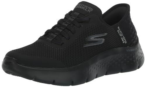 Skechers Damen Go Walk Flex Grand Entry Sneaker, Black Textile/Trim, 42 EU Weit von Skechers