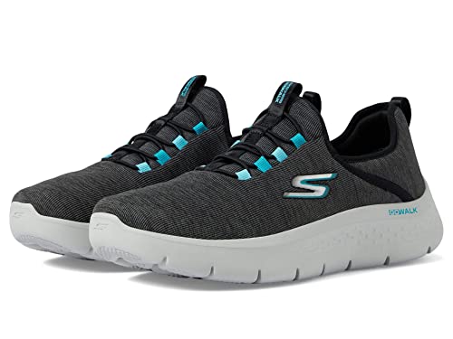 Skechers Damen Go Walk Flex Lucy Sneaker, Schwarzer, weißer Rand, 36 EU von Skechers