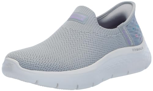 Skechers Damen Slipper Go Walk Flex gray/lavender Gr. 42 von Skechers