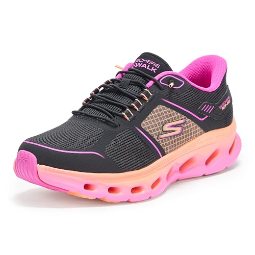 Skechers Damen Go Walk Glide Step 2.0 Elektra Hands Free Slip-In-Sneaker, Schwarz/Multi, 38.5 EU von Skechers