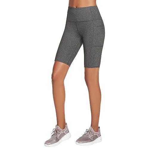Skechers Damen Go Walk High Waist Cycling Shorts 10" Pants, Grey, X Large Skechers Damen Go Walk High Waist Cycling Shorts 10" Pants, Grey, X Large von Skechers
