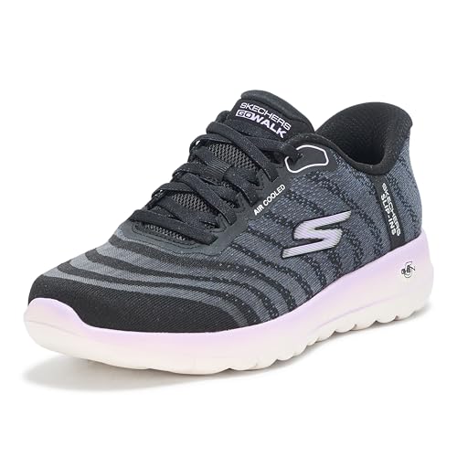 Skechers Women's Go Walk Joy Juneau Hands Free Slip-ins Sneaker, Schwarz/Lavender, 43 EU von Skechers