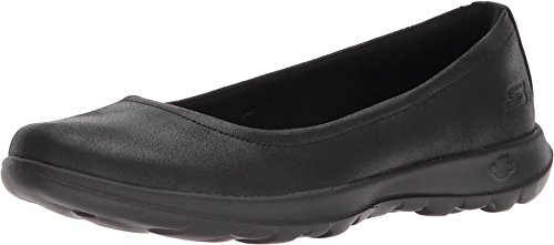 Skechers Damen Go Walk Lite-Gem Geschlossene Ballerinas, Schwarz (Black Textile/Trim Bbk), 37 EU von Skechers