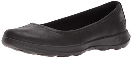 Skechers Damen Go Walk Lite-Gem Geschlossene Ballerinas, Schwarz (Black Textile/Trim Bbk), 39.5 EU von Skechers